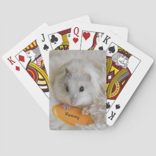 Personalised White Dwarf Hamster Pet Playing Cards