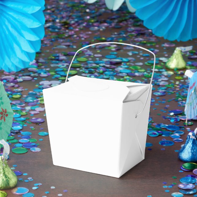 Personalised White Favour Boxes –  Take Out 2x2x2. (Party)