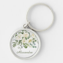Personalised White Floral Bridesmaid Gift 