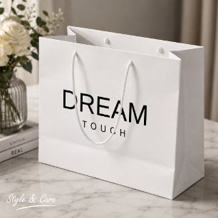Personalised White Gift Bag For Business Branding