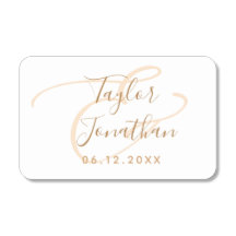 Personalised White & Gold Chic Minimal Wedding