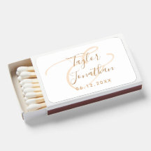Personalised White & Gold Chic Minimal Wedding