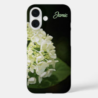 Personalised White Hydrangea Flower iPhone Case