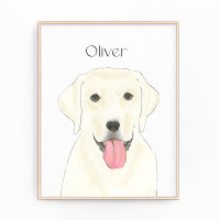 Personalised White Labrador Art