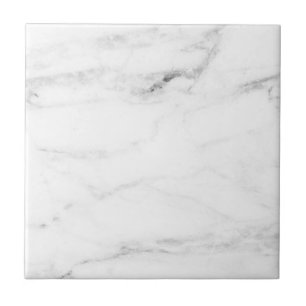 Personalised White Marble Professional Template Tile