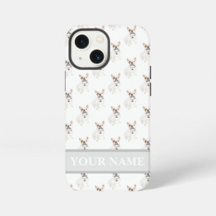 Personalised White Pied Frenchie Dog iPhone 13 Mini Case