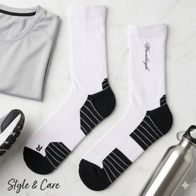 Personalised White Socks Custom Name Fashion Gift (Personalized White Socks Custom Name Fashion Gift)