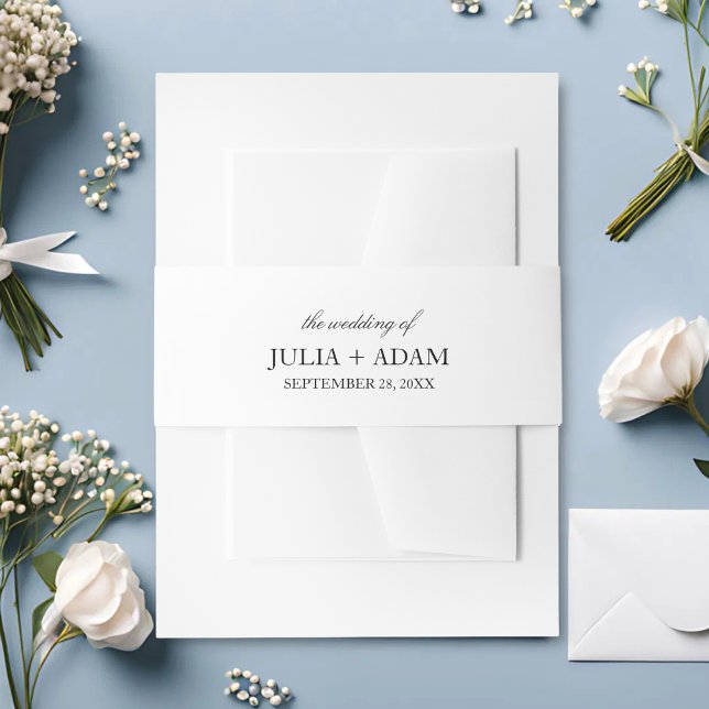 Personalised White the Wedding of Invitation Belly Band (Creator Uploaded)