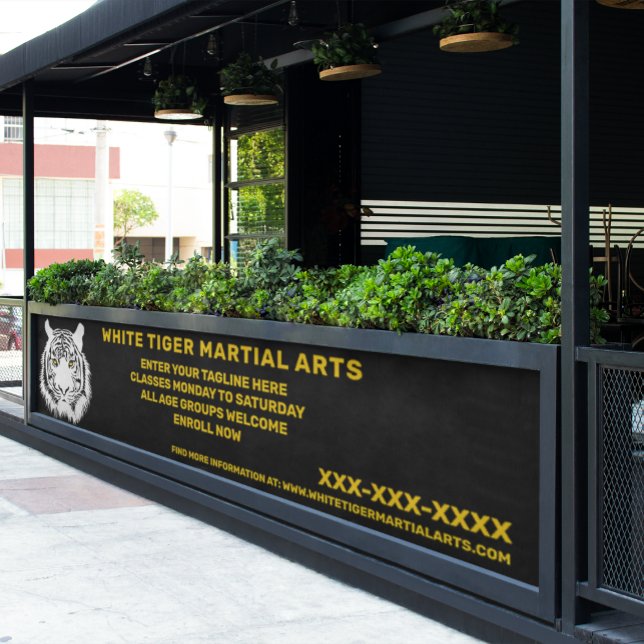 Personalised White Tiger Martial Arts Customise Banner (Creator Uploaded)