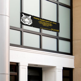 Personalised White Tiger Martial Arts Customise Banner