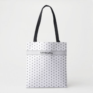 Personalised White Tote Bag with Custom Name