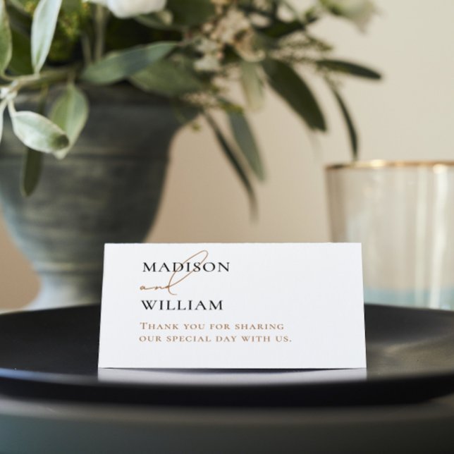 Personalised White Wedding Place Card (Creator Uploaded)