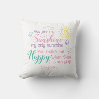 Personalised White You Are My Sunshine Cushion