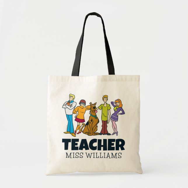 Personalised | Whole Gang 14 Mystery Inc Teacher Tote Bag (Front)