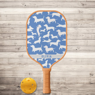 Personalised Wiener Dog, Sausage Dog Pickleball Paddle
