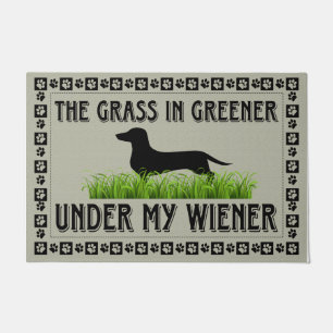 Personalised Wiener Mat, Custom Dog Name Mat Gift