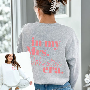 Personalised Wife Era Bride Honeymoon Trendy Cool Sweatshirt