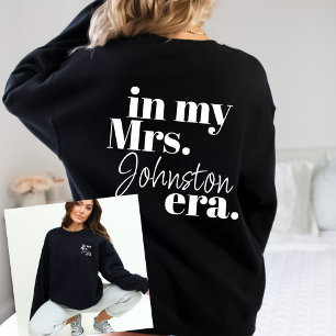 Personalised Wife Era Bride Honeymoon Trendy Cool Sweatshirt