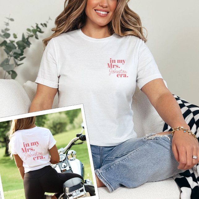 Personalised Wife Era Bride Honeymoon Trendy Cool T-Shirt (Creator Uploaded)