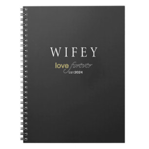 Personalised Wifey eternal Love registration date Notebook