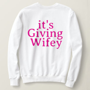 Personalised Wifey Stylish Modern Minimal Monogram Sweatshirt