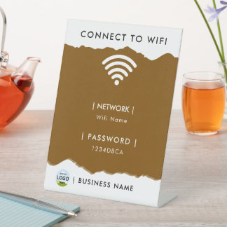 Personalised WIFI Password Network Pedestal Sign