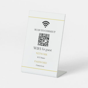 Personalised WiFi QR Code Network Display Pedestal Sign