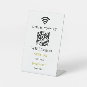 Personalised WiFi QR Code Network Pedestal Sign