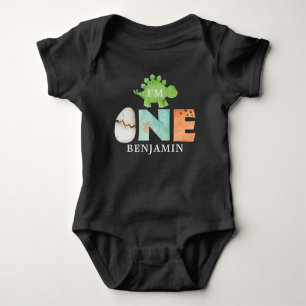 Personalised WILD Dinosaur First Birthday Baby Bod Baby Bodysuit