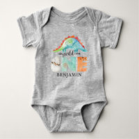 Personalised WILD Dinosaur First Birthday Grey