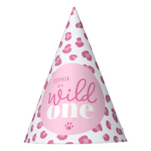 Personalised Wild One Girl 1st Birthday Party Hat