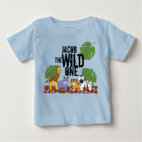 Personalised WILD ONE Safari blue First Birthday