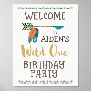 Personalised Wild One Welcome Party Poster