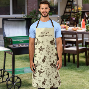 Personalised Wild West Cowboy Rodeo Apron