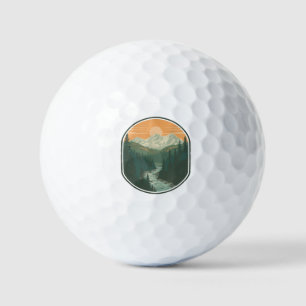 Personalised Wilderness Explorer Retro Mountain  Golf Balls