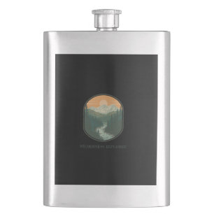 Personalised Wilderness Explorer Retro Mountain Hip Flask