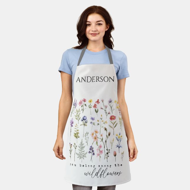Personalised Wildflower Apron (Worn)