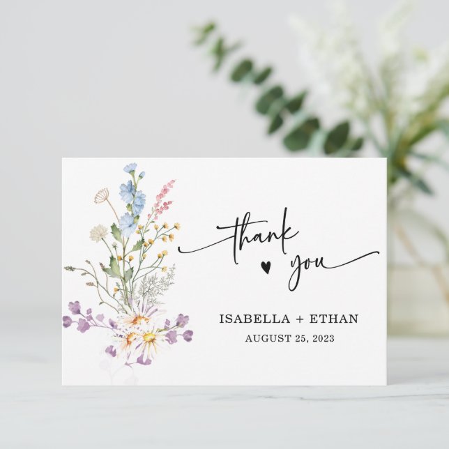 Personalised  Wildflower Boho Wedding  (Standing Front)