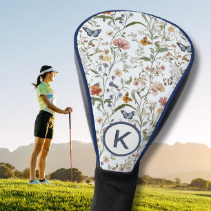 Personalised Wildflower Butterfly Floral Garden  Golf Head Cover