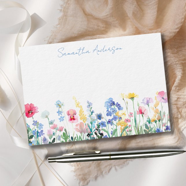 Personalised Wildflower Floral  Card (Creator Uploaded)