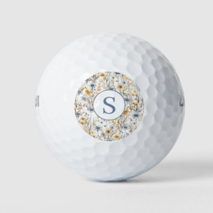 Personalised Wildflower Floral Golf Balls