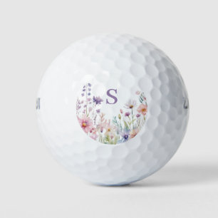 Personalised Wildflower Floral Golf Balls