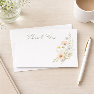 Personalised Wildflower Garden Thank You Card