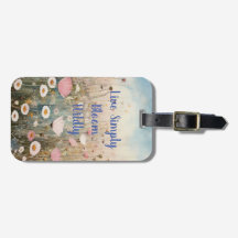 Personalised Wildflower Luggage Tag