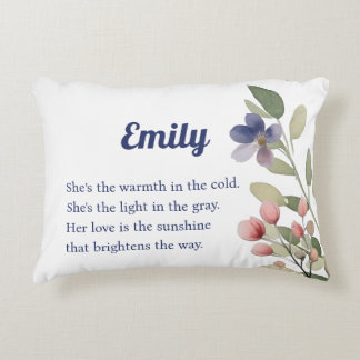 Personalised Wildflower Name Pillow - Gift for Her