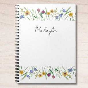 Personalised Wildflower Notebook