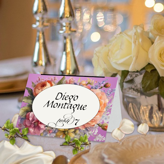 Personalised Wildflower Place Card - Lavender (Creator Uploaded)