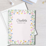 Personalised Wildflower Planner<br><div class="desc">This pretty pink planner is decorated with delicate hand-drawn wildflowers in pastel shades. Easily customisable with your name, year. Use the Design Tool to change the text size, style, or colour or delete the quote section. You won't find this exact image from other designers as we create our artwork. Original...</div>