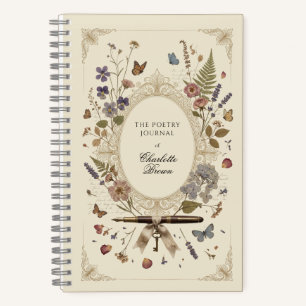 Personalised Wildflower Poetry Journal
