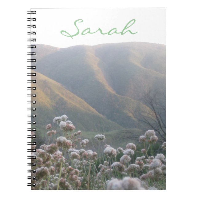 Personalised Wildflower Spiral Notebook (Front)